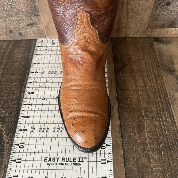Lucchese Classics L8348 Ostrich Western Cowboy Boots Mens 6.5 D - Picture 4 of 12